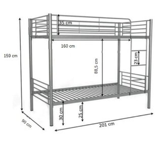 Litera Triple IKEA Blanca con 3 colchones