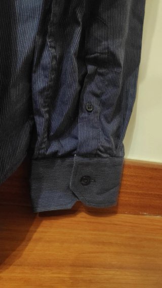 Camisa Zara Slim Fit Azul Talla XL