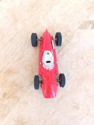 Scalextric Exin Cooper rojo coche guia fija slot