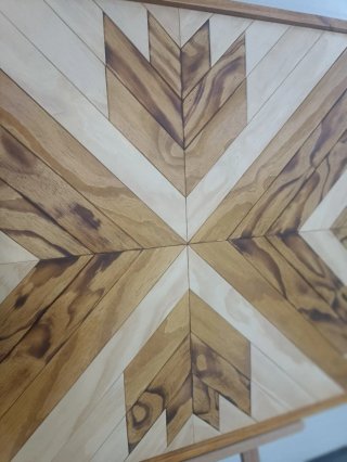 Cabecero Madera Diseño Étnico Geométrico