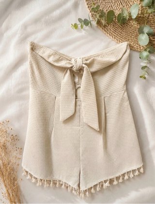 Mono corto de verano beige