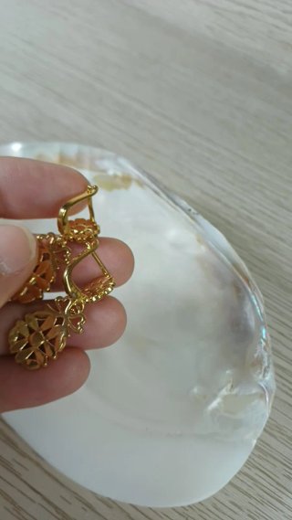 Pendientes Vintage Oro 18k y Topacio Azul