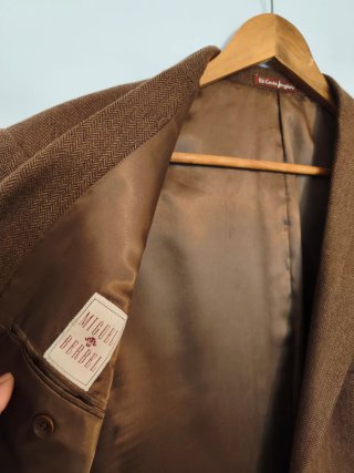 Chaqueta de traje marrón para hombre