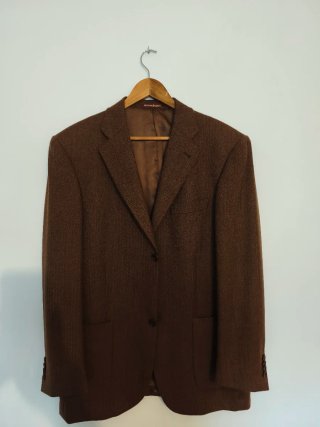 Chaqueta de traje marrón para hombre