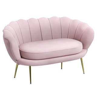 Divanetto 2 Posti in Stile Industrial Chic Rosa