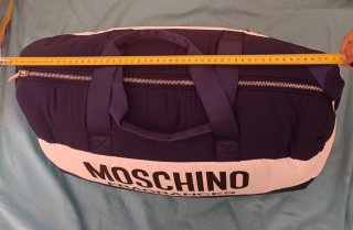 Moschino Fragrances Quilted Blue Duffle Bag Weeken