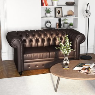 Divano 2 Posti stile Chesterfield 160x84x80 cm
