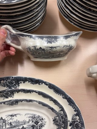 Vajilla La Cartuja Pickman Porcelana Azul y Blanca
