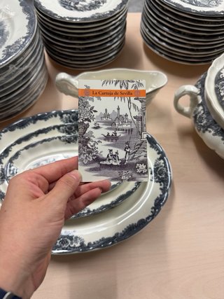 Vajilla La Cartuja Pickman Porcelana Azul y Blanca