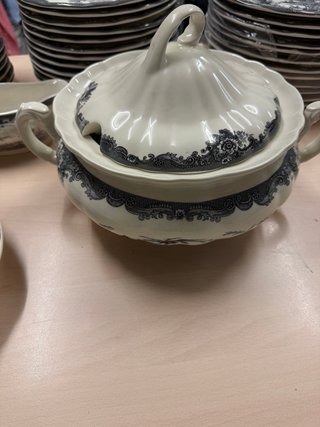 Vajilla La Cartuja Pickman Porcelana Azul y Blanca