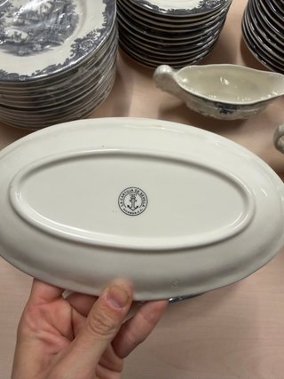 Vajilla La Cartuja Pickman Porcelana Azul y Blanca