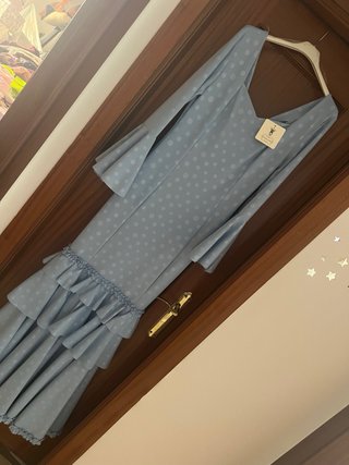 Vestido Flamenca Azul Nuevo Talla M