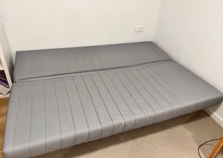 Sofá Cama Gris Tela