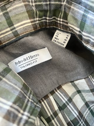 Camisa Pedro del Hierro cuadros verdes y blancos