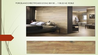 Porcelánico Rectificado 30x150 Roble
