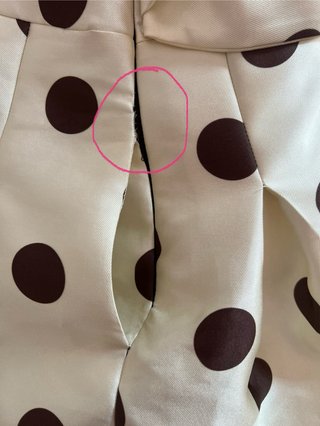 Vestido lunares beige y marrón