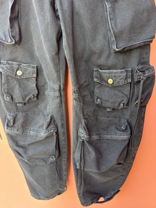 Pantaloni cargo The Attico neri taglia 28
