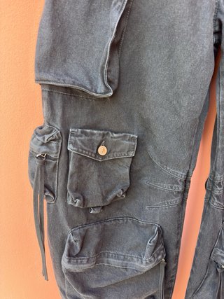 Pantaloni cargo The Attico neri taglia 28