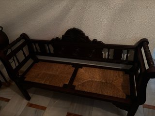 Banco de madera estilo rústico