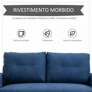 Divano 2 Posti Moderno e Trapuntato Stile Nordico