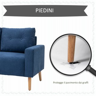 Divano 2 Posti Moderno e Trapuntato Stile Nordico