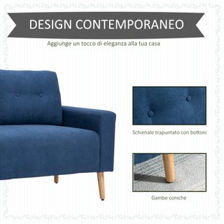 Divano 2 Posti Moderno e Trapuntato Stile Nordico