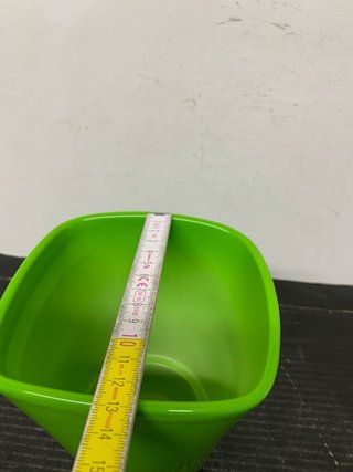 Vaso verde de vidrio