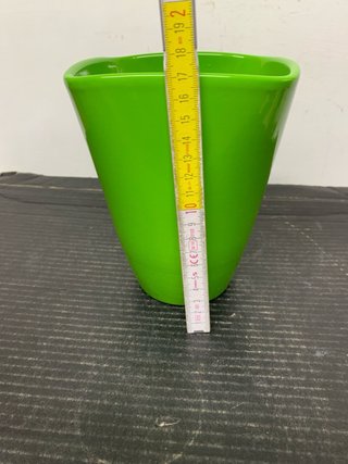 Vaso verde de vidrio