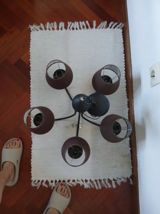 Lámpara de techo forja 5 brazos