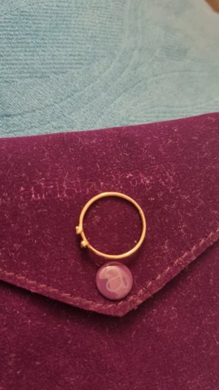 Anillo oro amarillo con zafiro y diamante