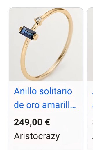 Anillo oro amarillo con zafiro y diamante