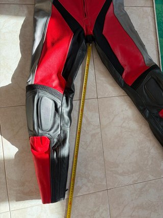 Traje Moto Piel Rojo/Negro Talla 40/38
