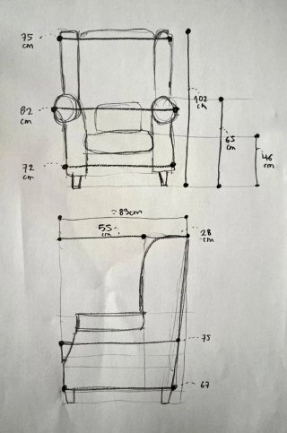 Sillón moderno gris nuevo