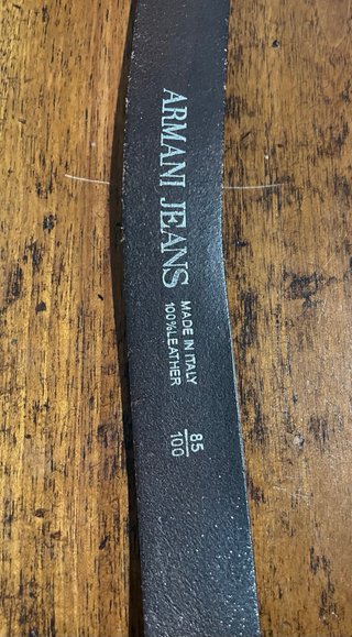 Cintura Armani Jeans Marrone Argento L.103 h. 3,2