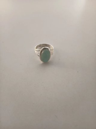 Anillo Plata Aguamarina Ovalada