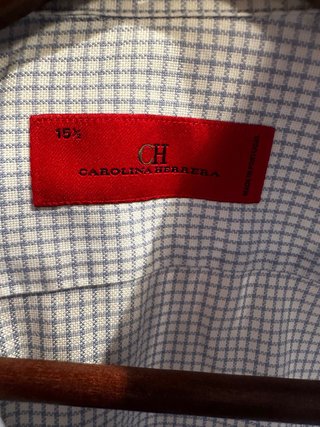 Camisa Carolina Herrera cuadros azul/blanco Talla