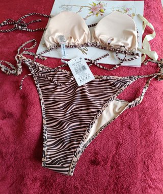 Bikini animal print forrado nuevo Talla 42
