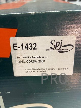 Opel corsa c retrovisor derecho ref: E1432