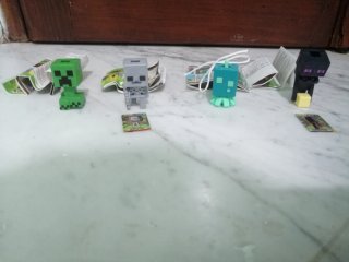 Pupazzi Minecraft: Creeper, Scheletro, Enderman