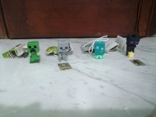 Pupazzi Minecraft: Creeper, Scheletro, Enderman