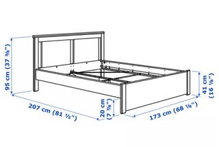 Letto matrimoniale IKEA bianco