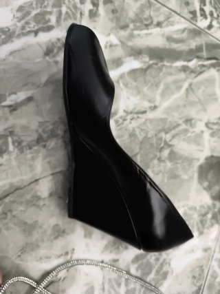 Zapatos de cuña negros talla 38