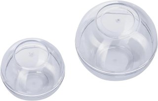 Dos Bolas de retención de frescura, Apilables, Tamaños: ø 7cm + ø 9cm, Juego de 2, De plástico