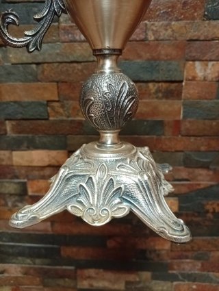 Antigua Jarra Decorativa Plateada