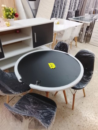 Comedor moderno negro y blanco