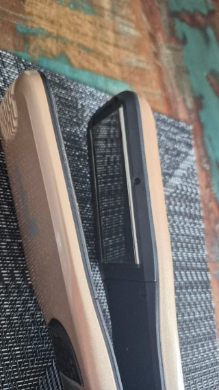 Plancha de pelo Steam Plus dorada