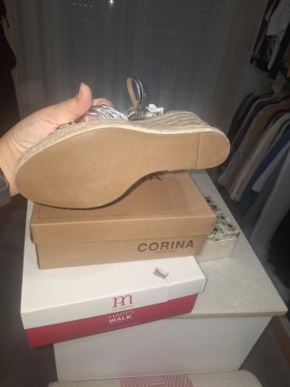 Zapatos de esparto CORINA Plata Talla 39