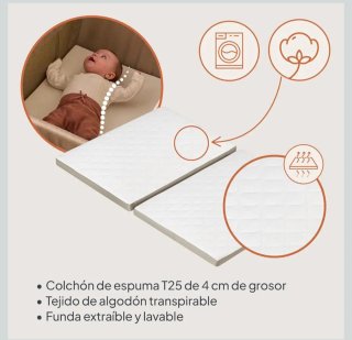 Lionelo ALICE Cuna 3en1 Parque hasta 15 kg