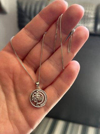 Conjunto pendientes y colgante Árbol de vida plata