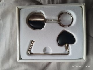 DOREX Cuelga bolsos y llavero corazón